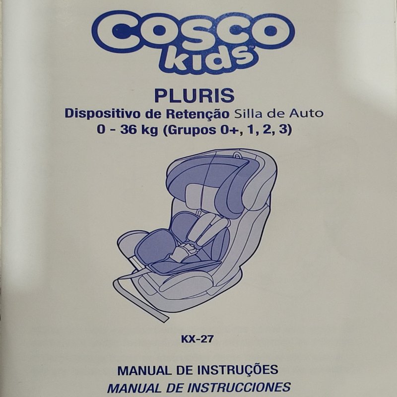 Silla De Auto Cosco Kids Pluris Kx-27 Negro 44x46x66 Cm 0-36kg