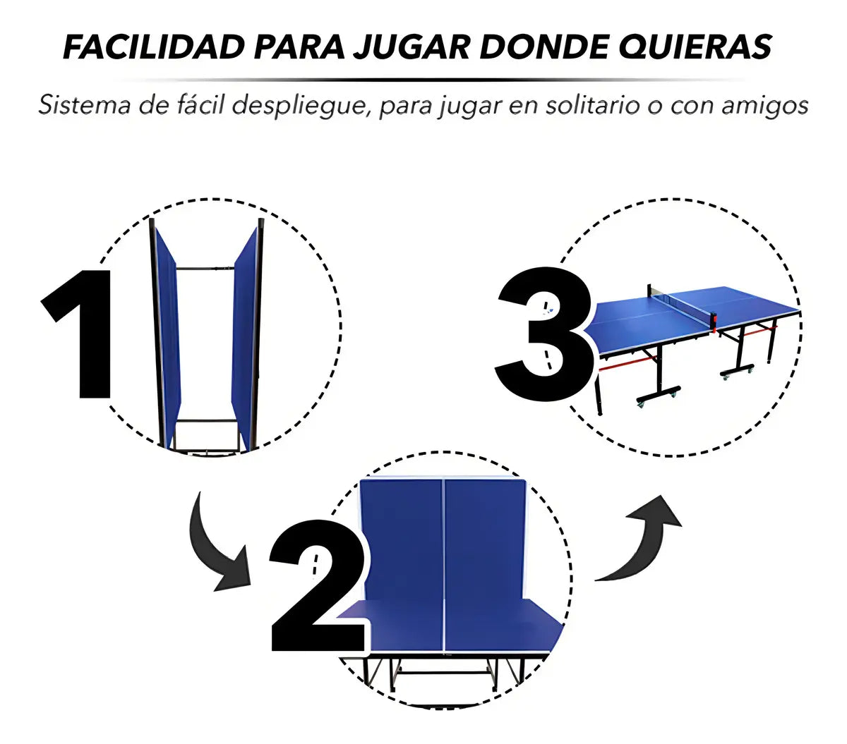 Mesa de Ping Pong Pro Boomfit 274x152x76 cm
