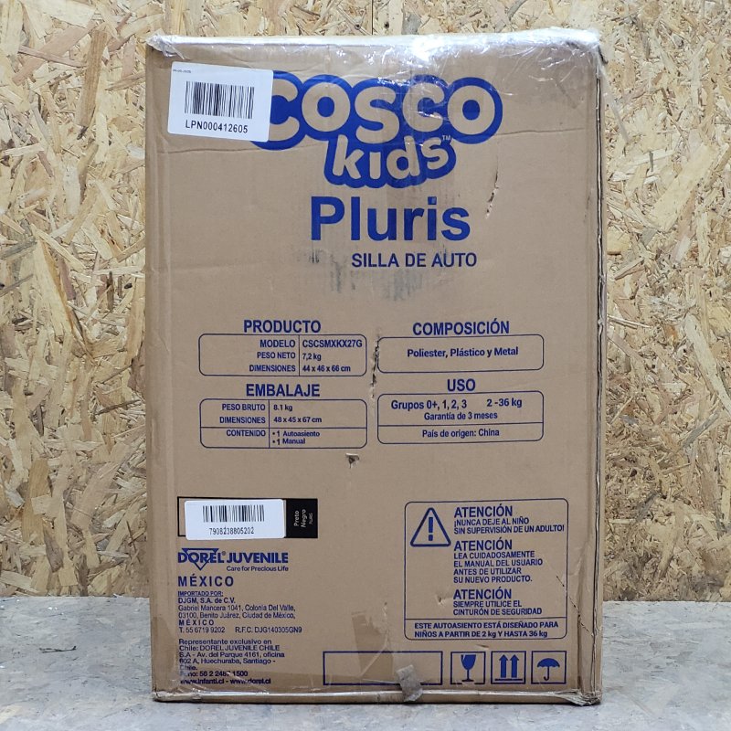 Silla De Auto Cosco Kids Pluris Kx-27 Negro 44x46x66 Cm 0-36kg