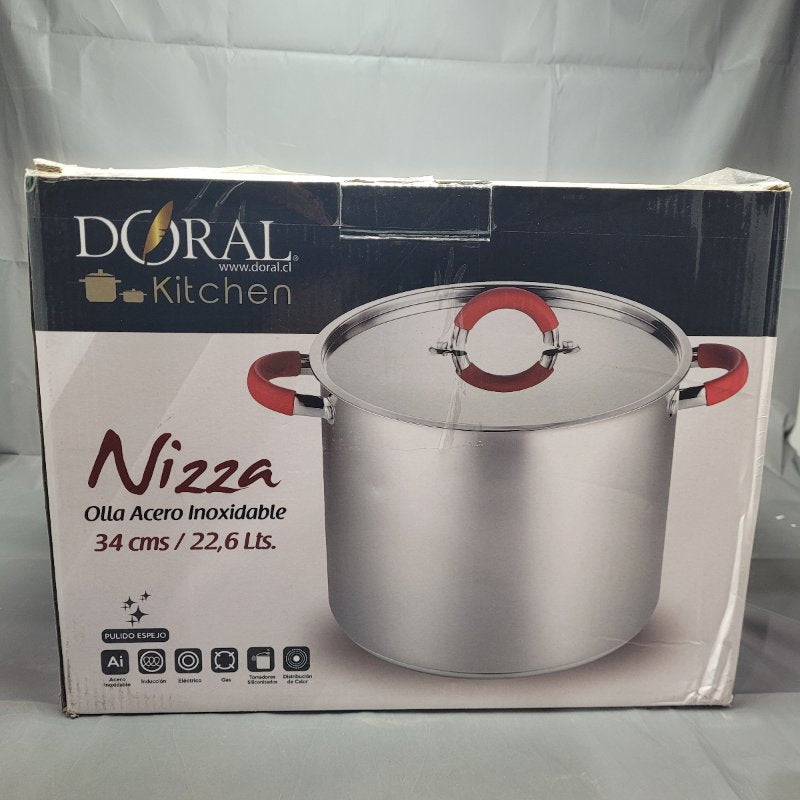 Olla Acero Inoxidable Doral Kitchen Nizza 34cm 22.6l