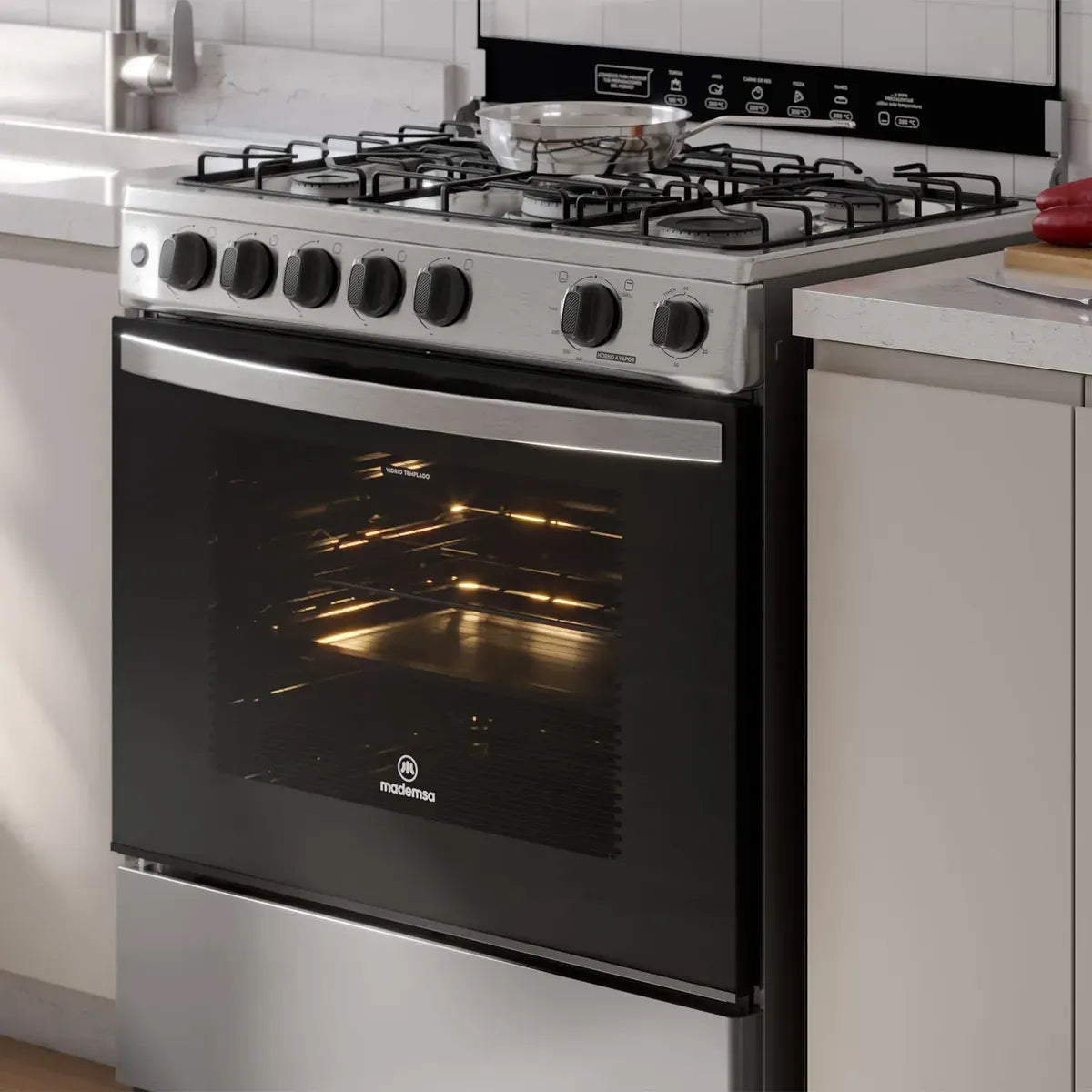 Cocina a Gas 5 Platos Mademsa FM5SSC Inoxidable