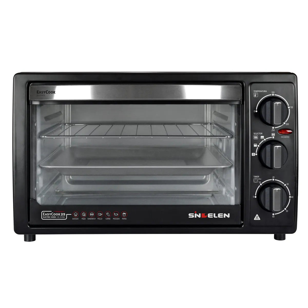 Horno Eléctrico Sindelen HE-255NG Negro 25 Litros