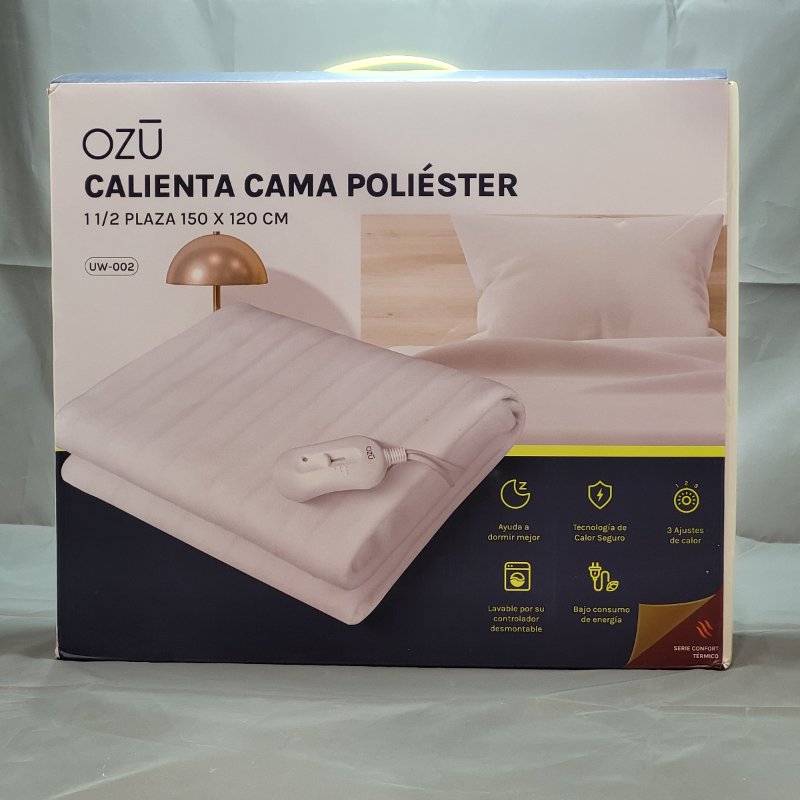 Calienta Cama Poliester Ozu Uw-002 Blanco 1/2 Plazas 150x120 cm