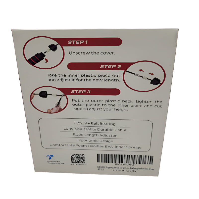 Cuerda Para Entrenamiento Degol Con Rodamientos Con Manillas Negro