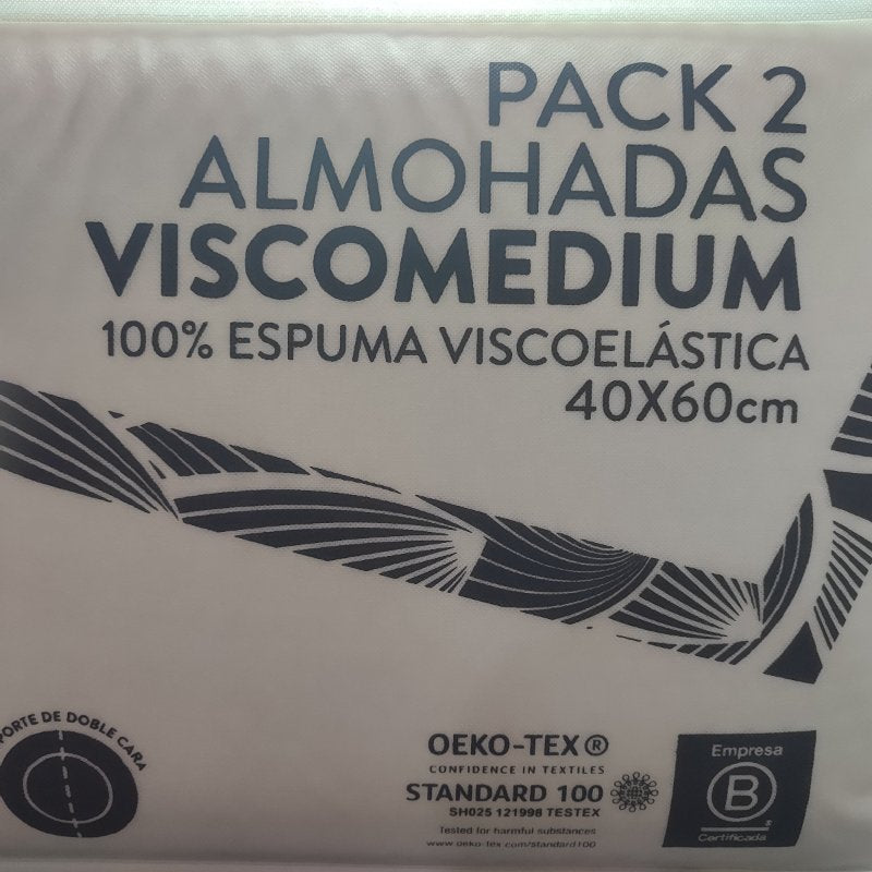 Set 2 Almohadas Cic Visco Medium Blanco M 60x40cm 2 Unidad