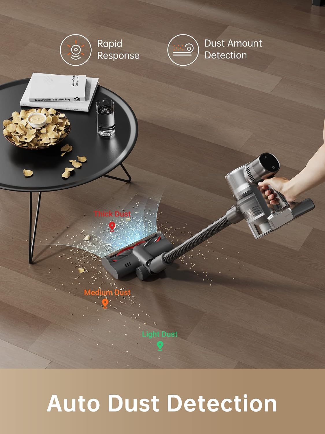 Aspiradora Inalámbrica Dreame Tech VTT1 Cordless Vacuum T30, Negro con Gris