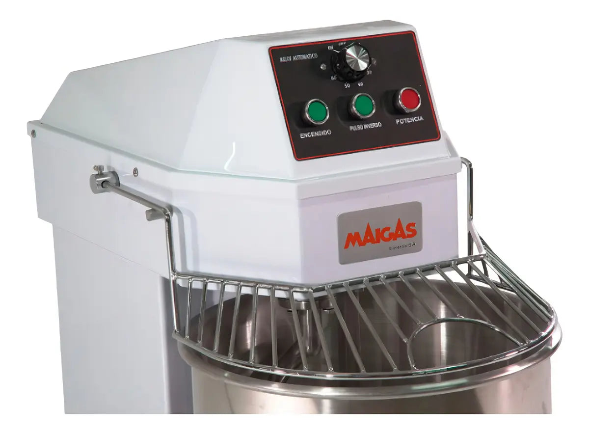 Amasadora Industrial Maigas HS30 12 kg/ 35 Litros, Blanco