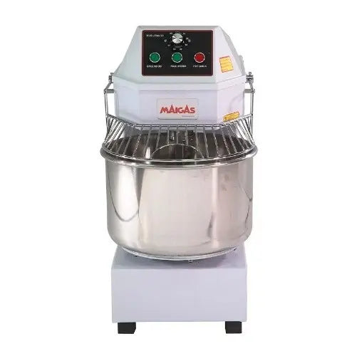 Amasadora Industrial Maigas HS30 12 kg/ 35 Litros, Blanco