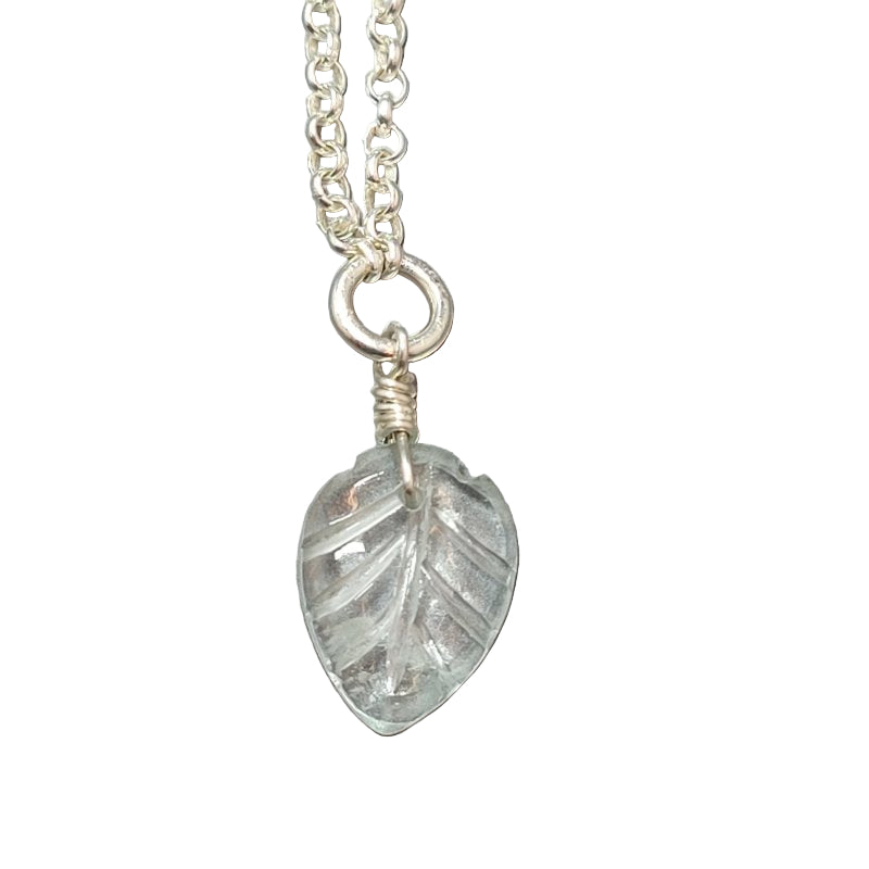 Collar De Plata Piedra Natural Mahut Joyas Aguamarina Tallada Celeste Femenino