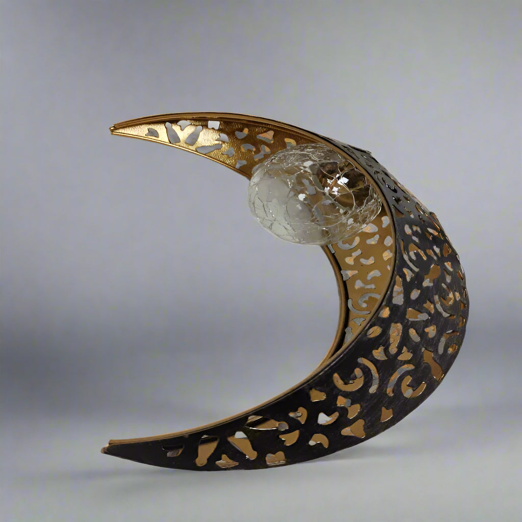 Candelabro En Forma De Luna Landscape Led Solar