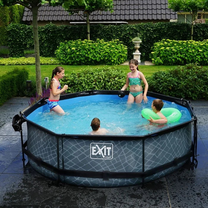 Piscina Estructural Redonda Exit Toys Stone 360x76cm