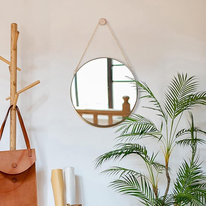 Espejo de pared pequeño redondo decorativo de 12 pulgadas