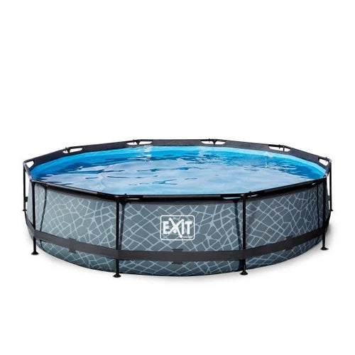 Piscina Estructural Redonda Exit Toys Stone 360x76cm