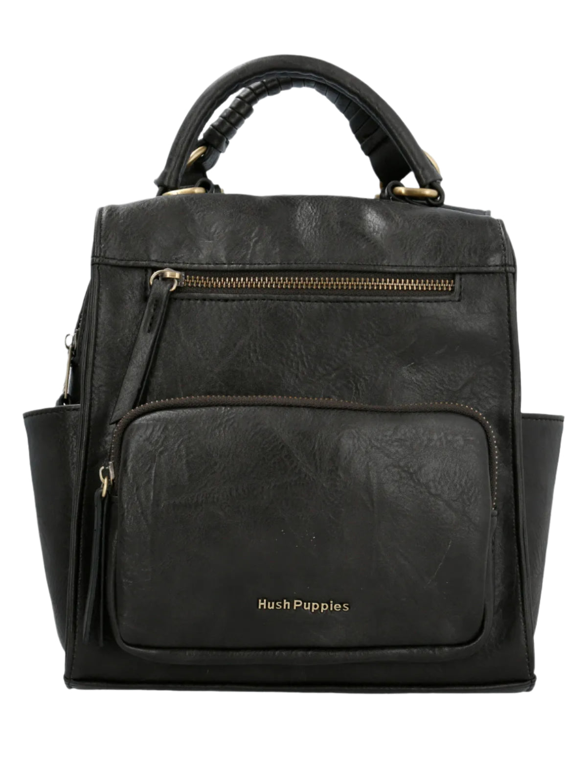 Cartera Mochila Ecocuero Hush Puppies Date Backpack Negro Femenino