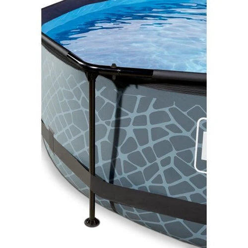Piscina Estructural Redonda Exit Toys Stone 360x76cm