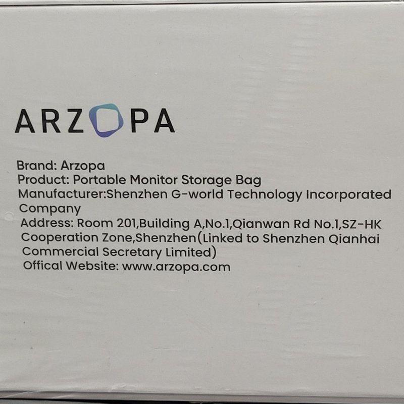 Bolsa De Almacenamiento Para Monitor Portátil Arzopa 16.1" Azul