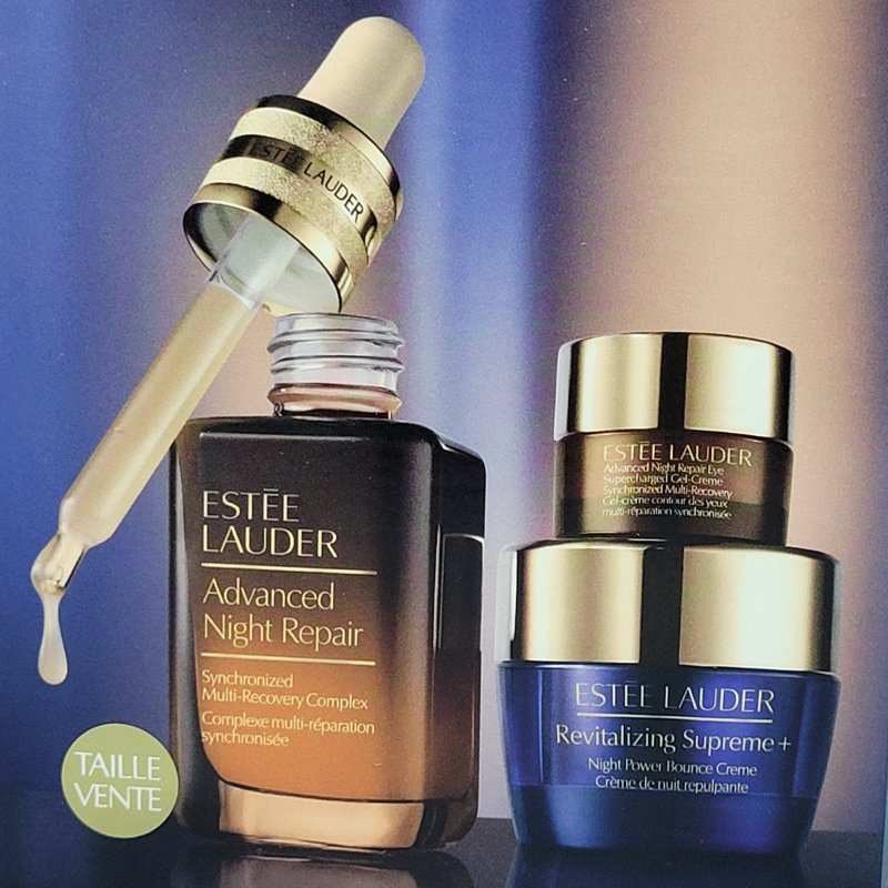 Set Rutina Anti edad Noche Estee Lauder Repara Y Suaviza Ilumina 3 Pieza