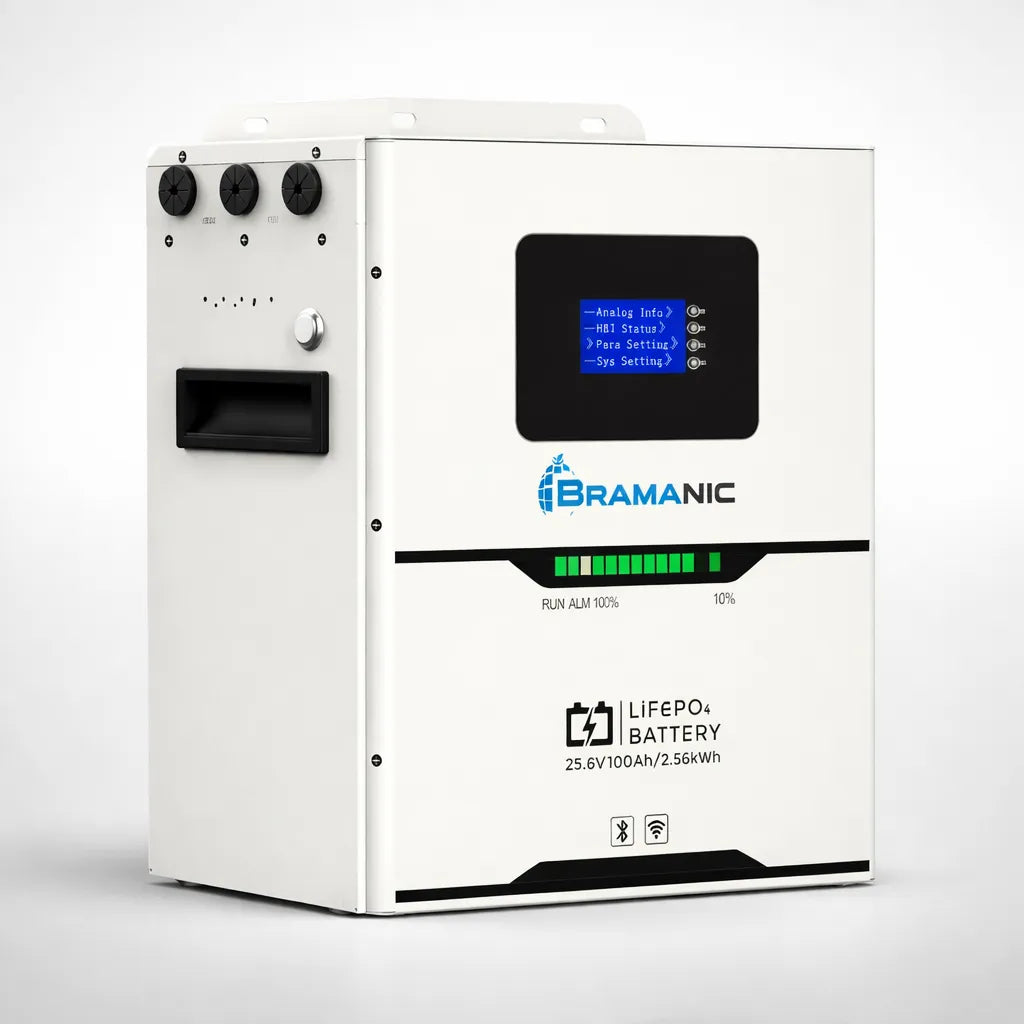 Batería de Litio Bramanic 25.6V 100Ah, Blanco