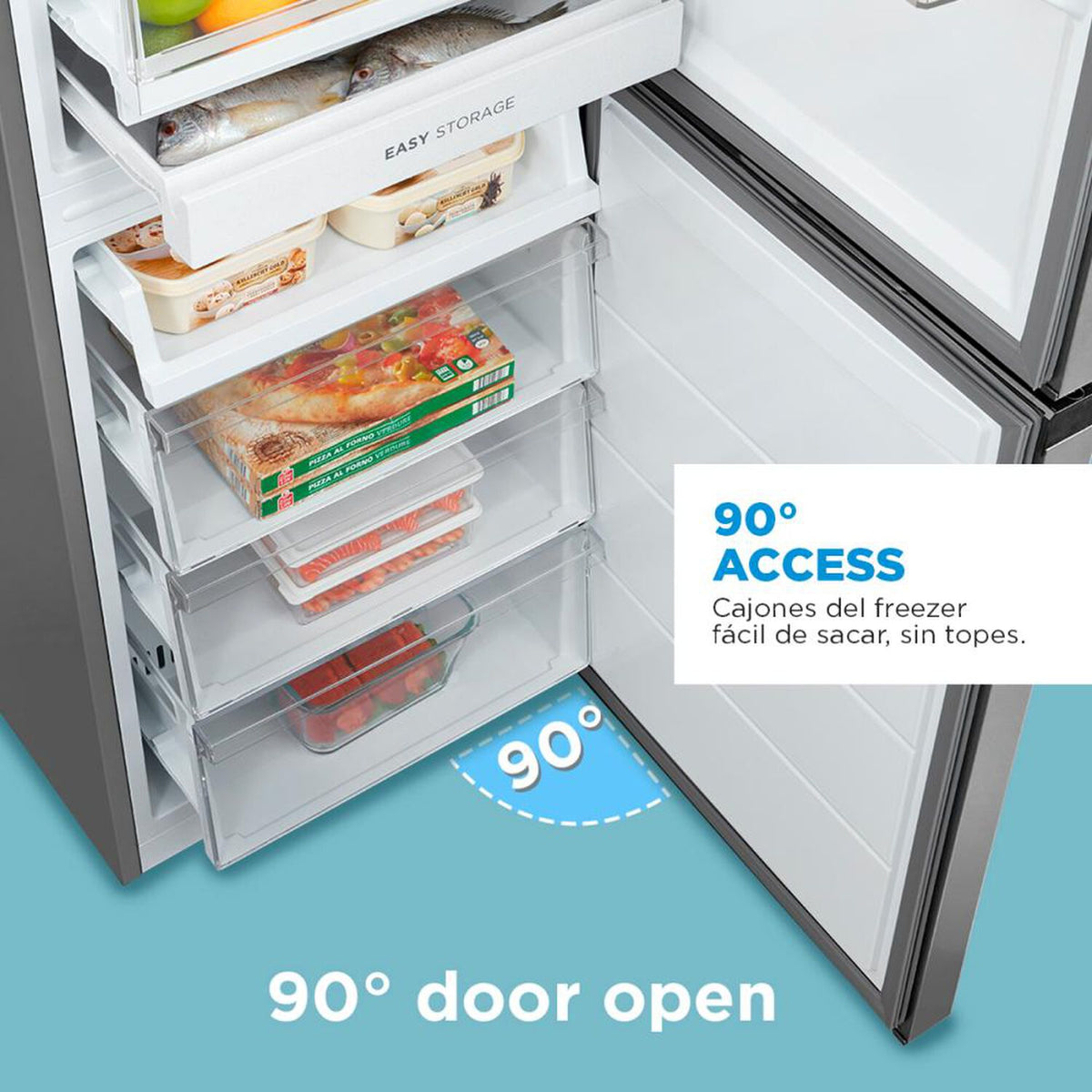 Refrigerador Bottom Midea MDRB379FGF50 273 Litros, Gris