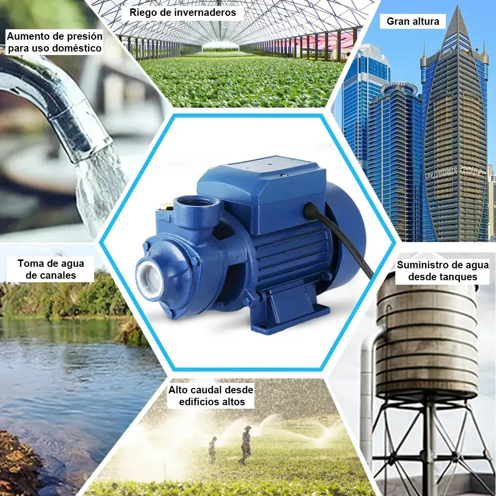 Bomba de Agua Centrífuga Periférica Bayge 1 HP Monofásica Azul