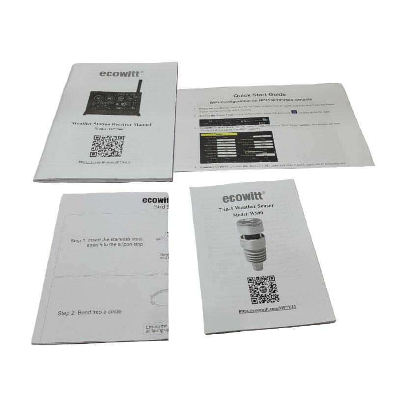Estación Meteorológica Electrónica Ecowitt Hp2564 Blanco Frecuencia 915mhz