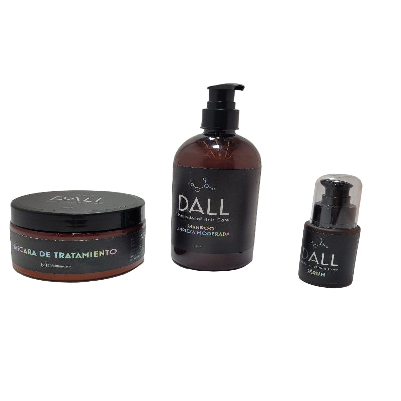 Kit De Reparación Shampoo / Serum / Mascara Dall Profesional 350+30+250 Ml