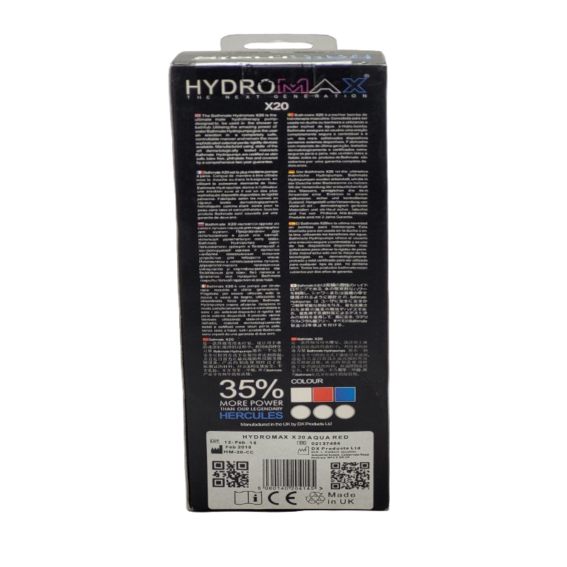 Bomba De Vacío En Agua Hydromax X20 Bathmate Rojo Agua