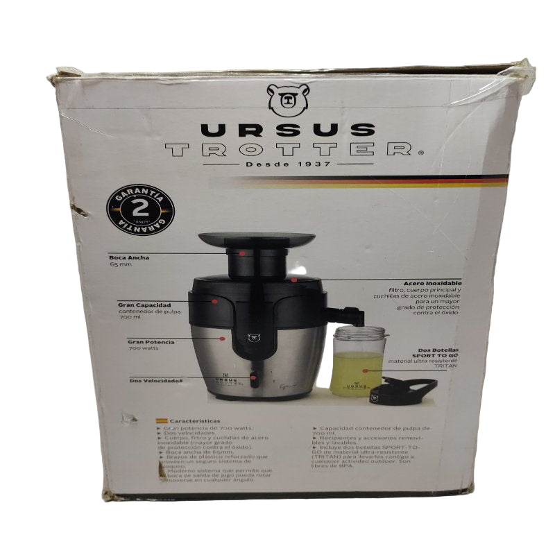 Extractor De Jugos+ Dos Botellas Sport Go Ursus Trotter Ut-Nutrismart Negro