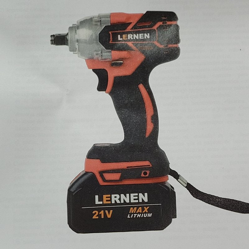 Kit Taladro + Llave De Impacto 2 Baterías Lernen Rojo 21v
