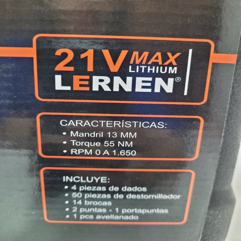 Taladro Inalámbrico Lernen Doble Velocidad 21 Vol