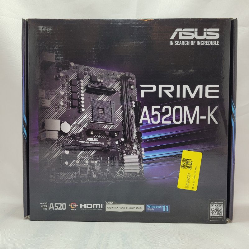 Placa Madre Asus Prime A520m-K / Amd Ryzen Micro Atx Negro