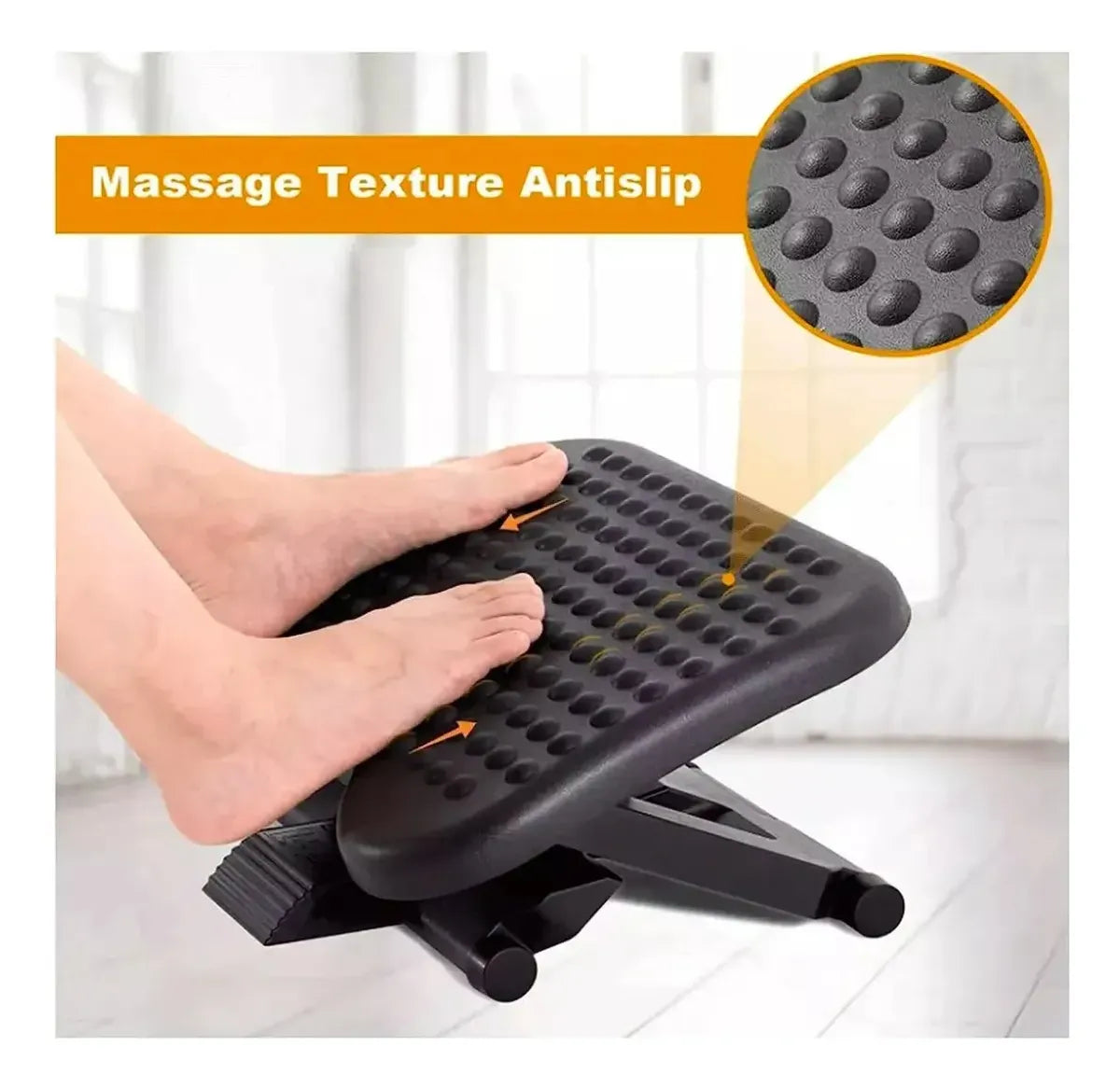 Footrest Ergonómico Reposa Pies 3 Posiciones Ajustable