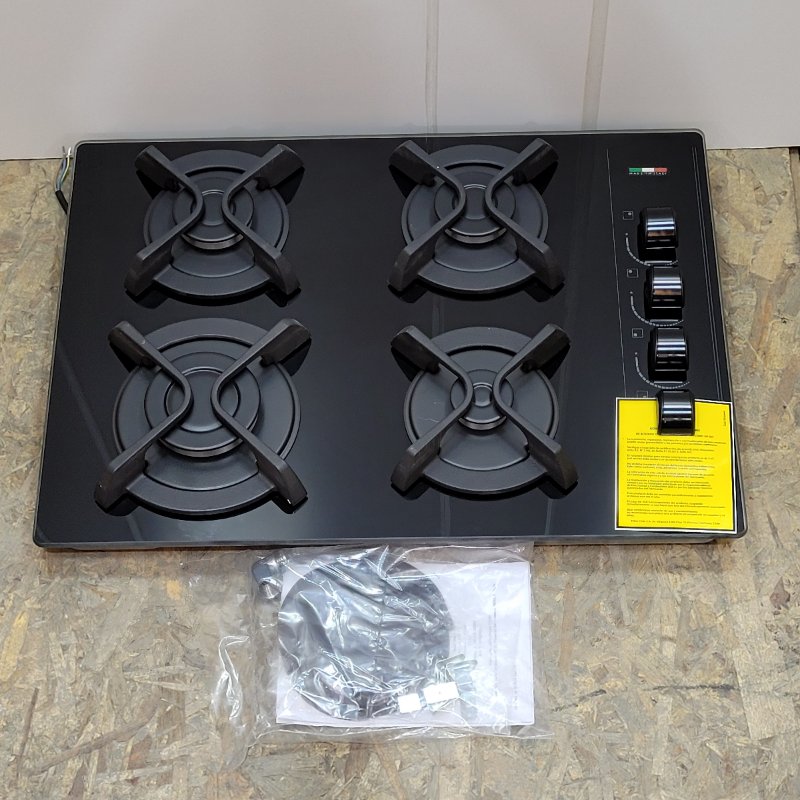 Encimera Cristal Gas Butano 4 Platos Teka Gbc 64003 Kbb Negro