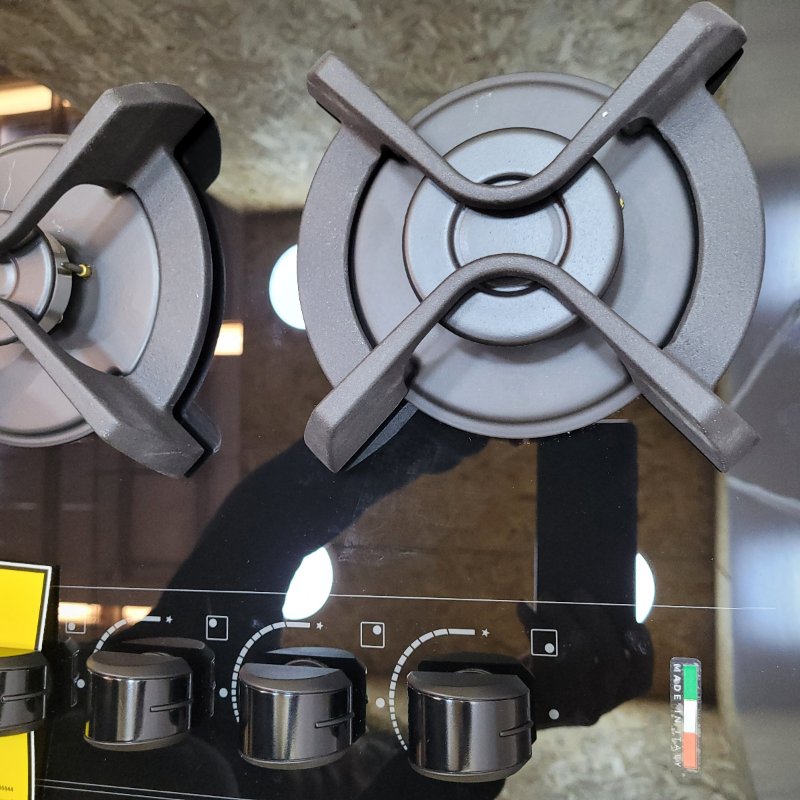 Encimera Cristal Gas Butano 4 Platos Teka Gbc 64003 Kbb Negro