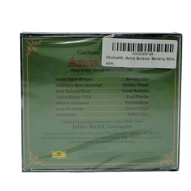 Cd De Audio Donizetti Anna Bolena Beverly Sills