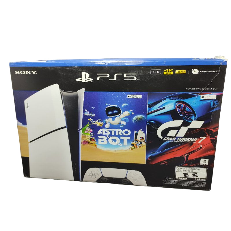Consola Ps5 Astro Bot+Gt7 Sony Edición Digital Cfi-2015 Blanco 1tb