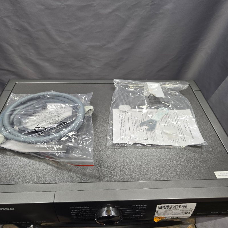 Lavadora Secadora Hisense Wd3q1042bt Carga Frontal Gris 10/6 Kg