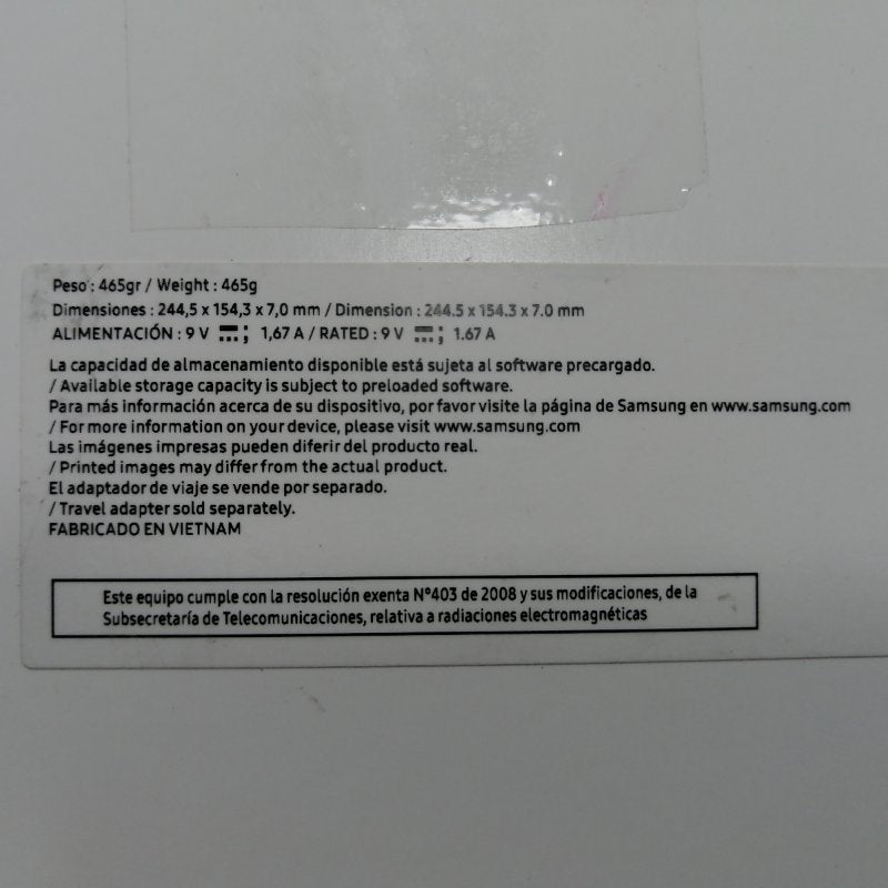 Tablet Galaxy Tab 6s Lite / Sm-P620 Menta 4gb / 128gb