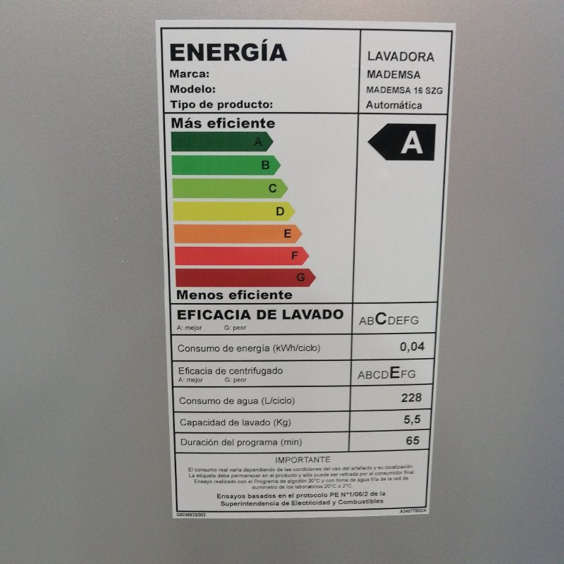 Lavadora Automática Mademsa 16 szg Gris 16 Kg