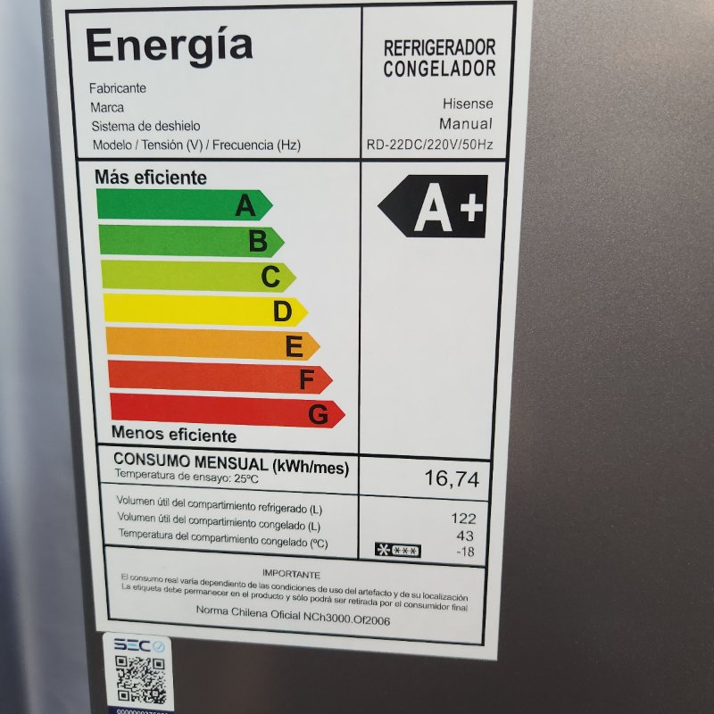Refrigerador Congelador Hisense RD-22DC Silver 165L