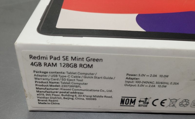 Tablet Xiaomi Redmi Pad Se Menta Verde 4gb Ram / 128gb Rom