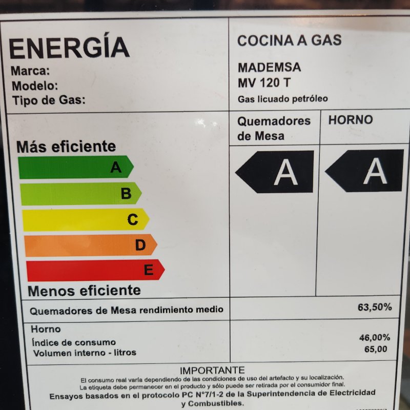 Cocina A Gas Mademsa Mv 120 T 4 Platos Negro