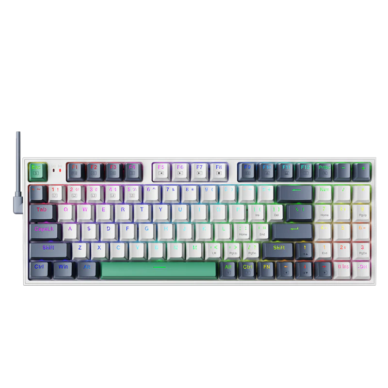 Teclado Gamer Mecánico Machenike K500 Blanco