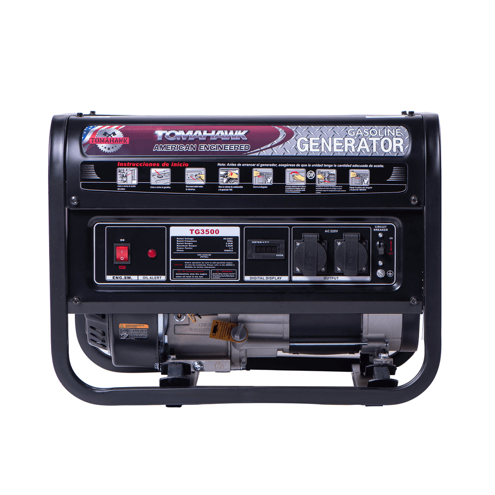 Generador Owner 3.5kva Tomahawk Tg3500 Negro 3500 Watts /15litros