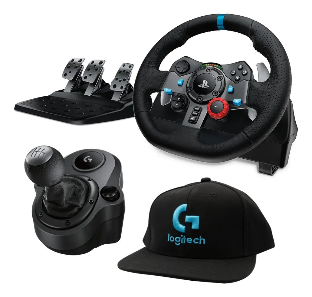 Volante de Carreras+ Gorro Logitech G29 para PS y PC