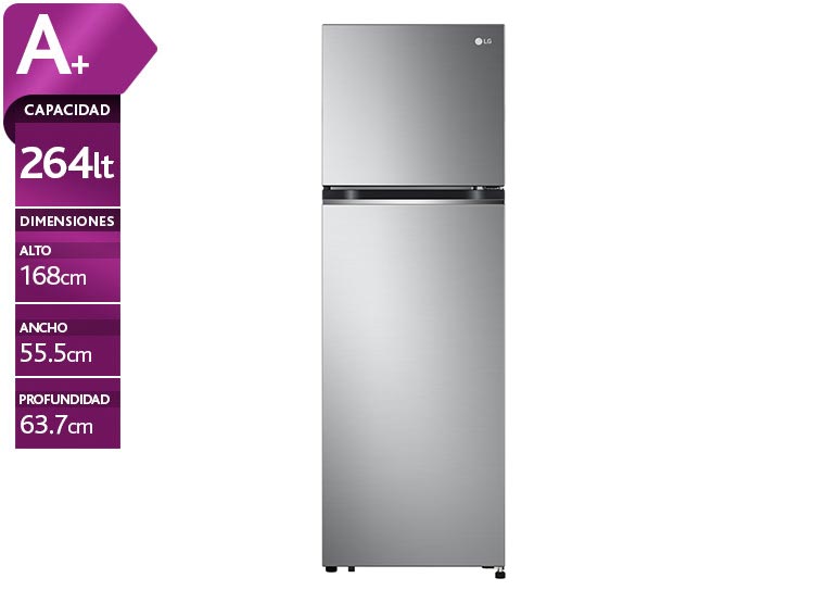 Refrigerador LG No Frost Top Freezer VT27BPP Smart Inverter 264 Lts