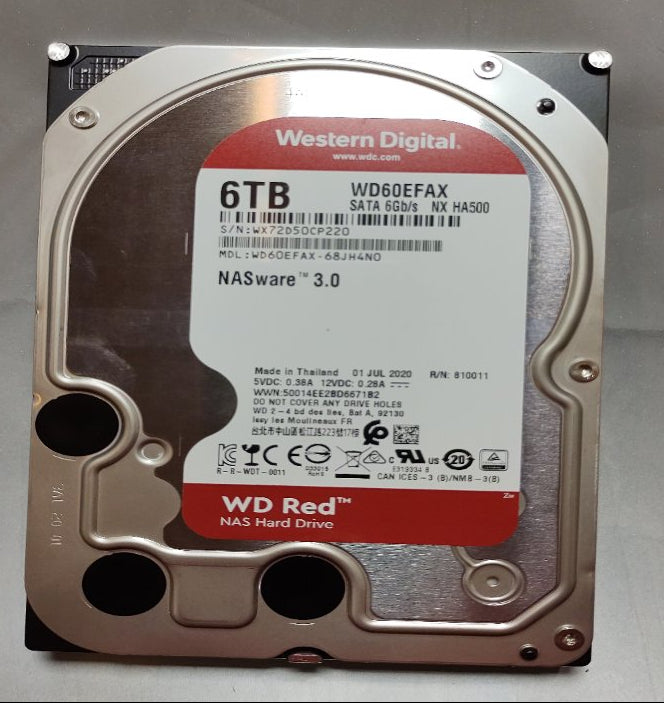 Disco Duro Interno 3.5 Western Digital Wd60Efax Red Nas Rpm Sata 6 Gb/S Smr 6 Tb Mb