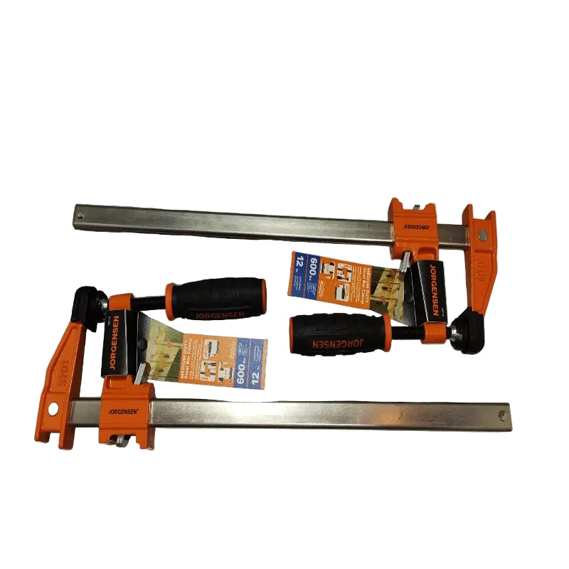 Juego De 4 Abrazaderas Jorgensen Barra De Acero 6 Y 12 Pulgadas Naranja 600 Libras