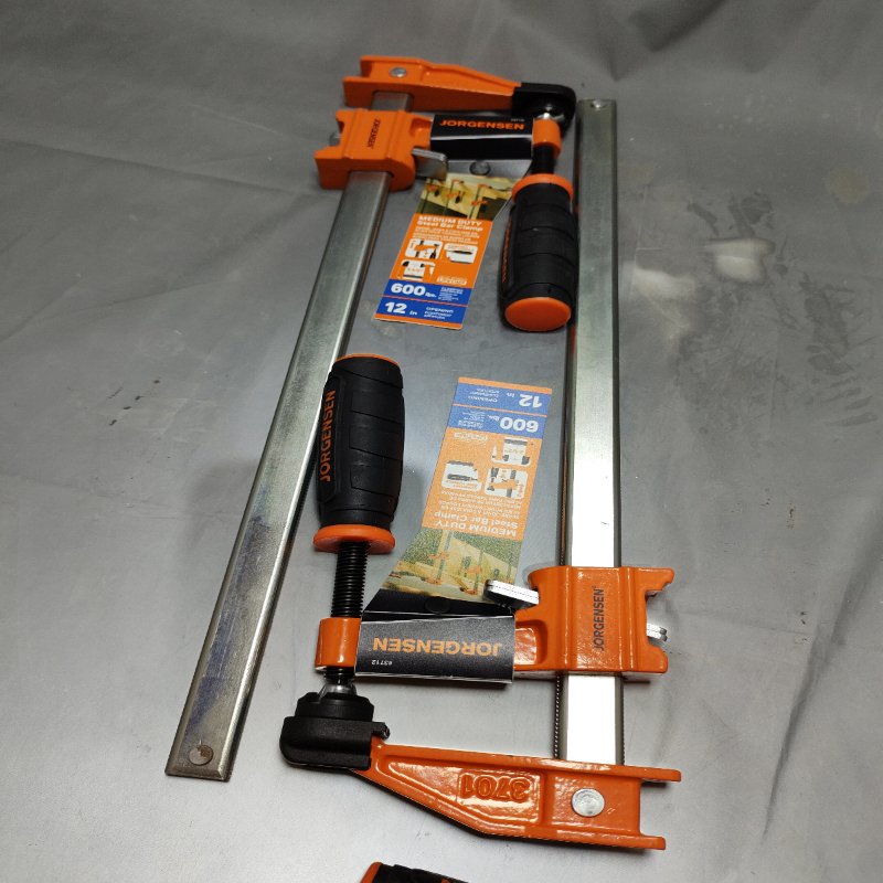 Juego De 4 Abrazaderas Jorgensen Barra De Acero 6 Y 12 Pulgadas Naranja 600 Libras