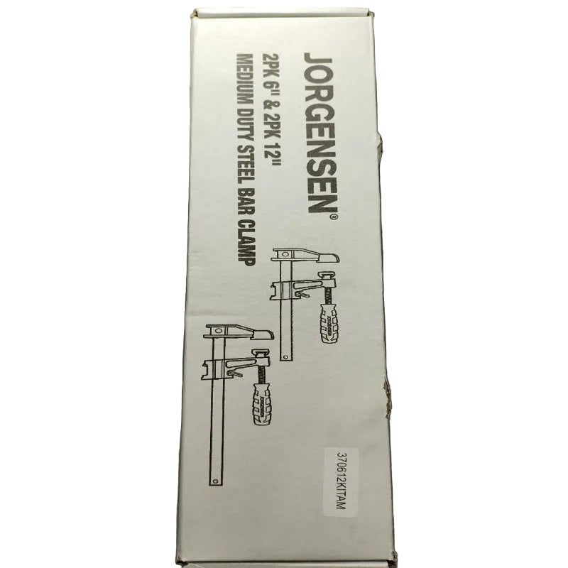 Juego De 4 Abrazaderas Jorgensen Barra De Acero 6 Y 12 Pulgadas Naranja 600 Libras